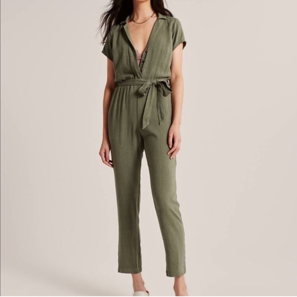 Abercrombie & Fitch Military Green Jumpsuit
